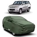 DROHAR® Presents Prime Quality Water Resistant Car Body Cover Compatible with Mahindra TUV 300 Plus (Life Time Mehandi with Mirror)