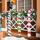 3 Stück 87cm Aufblasbare Weihnachten Zuckerstangen für weihnachtsdeko, Jumbo-Zuckerstangen für Weihnachtsdekorationen im Freien, Weihnachtsfeier-Dekorationszubehör