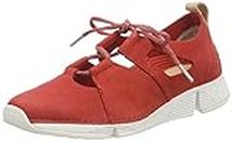 Clarks Women Tri Sense Red Nubuck Leather Boots-3.5 UK/India (36 EU) (91261352944035)