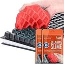 LAZI Multipurpose (Red Pack of 2) Keyboard PC Laptop Car AC Vent Interior Dust Cleaning Gel Jelly Detailing Putty Cleaner Kit Universal Electronic Product Cleaning Kit 100gm