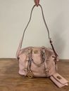 MICHAEL KORS Pink Bedford Leather Shoulder Crossbody Bag Handbag Wallet Purse S6