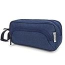 Wooum Big Capacity Pencil Case Pouch Bag Pen Boxes for Girls Boys Supplies for College Students Middle High School Office Large Storage (Navy Blue)