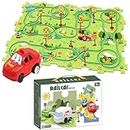 Puzzle Racer Kids Car Track Set, Puzzle Racer Car Track, Puzzle Track Car Play Set, Children's Educational Puzzle Track Car Play Set, PuzzleRacer Kids Car Track Set (Park,13Pcs)