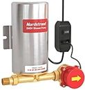 Nordstrand Shower Pump - 240V Water Pressure Booster Pump - 90W Inline Electric Water Pumps for Mains Tap Shower Garden Hose Irrigation - Hot & Cold - Automatic High Pressure 1 Bar - Stainless Steel