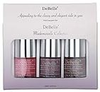 DeBelle Glossy Nail Lacquer Mademoiselle Set of 3, Miss Bliss (Pink Shimmer), Vintage Frost (Pastel Purple), Coco Bean (Light Brown), 24 ml (8 ml each)