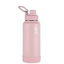 Takeya 51162 Actives Insulated Stainless Steel Water Bottle with Spout Lid, 32 oz, Blush