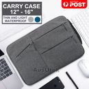 Waterproof Laptop Sleeve Carry Case Cover Bag Macbook Lenovo Dell HP 12" 13" 15"