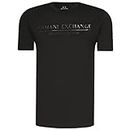 ARMANI EXCHANGE T-Shirt Uomo Maglietta 6HZTLI ZJ9AZ, Manica Corta, Girocollo (Nero, M)