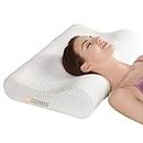 E-COSMOS Memory Foam Pillow, Orthopedic Pillow for Neck Pain Cervical Contour Memory Foam Pillow,Orthopedic Neck Pillow with Washable Cover, Bed Pillows for Side, Back, Stomach Sleepers.