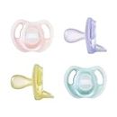 Tommee Tippee Ultra-Light Soothers, 6-18 Months, 4 Pack of one Piece Silicone, BPA Free soothers