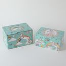 Caja de joyería musical de unicornio para niñas - caja de música para niños con unicornio giratorio