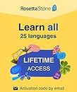 Rosetta Stone Learn UNLIMITED Languages | Lifetime Access - Learn 24 Languages | PC/Mac/iOS/Android Online Code