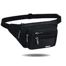 Men's Women's Bum Bag | Hiking Backpacks Sports Cycling Bags | City Safety for Travel or Outdoor Sport Waist Pack Fanny Pack for Daily Life or Hiking, Black, L