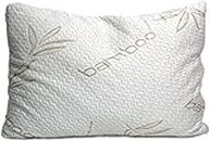 Sleepsia Rayon Derived from Bamboo Pillow (King Size 35"x20") - Soft Shredded Memory Foam Neck Support Bed Pillow for Side, Back and Stomach Sleepers with Washable Cover - 1 Pack