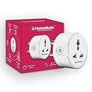 HomeMate WiFi Smart Plug Socket 10A (Pack of 1), With Energy Metering, Type - D, Suitable for Small appliances, Works with Amazon Alexa, Google Assistant and Siri