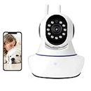 pkst with line BE TECHNICALLY SMART Smart Full HD Wi-Fi CCTV Video Monitor Wireless Home Office Indoor IP Security Camera 1080p Night Vision Two Way Audio Communication (Double Antenna Camera)