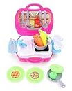 Play Nation 28 Pcs Chef Home Kitchen Suitcase Premium Playset for Boys & Girls|Portable Kitchen Accessories Briefcase Pretend Play Toy for Kids | Birthday Gift | BIS Certified