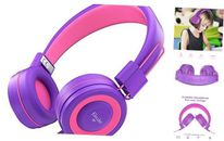  i37 Kids Headphones for Children Girls Boys Teens Foldable Adjustable Purple