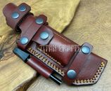 TITANs Premium Cowhide Leather Sheath Bushcraft Camping Hunting Knives Gift 23cm