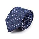 BRERA 67 Cravatta Uomo Blu Micro Pois Colorati Elegante in Seta | Cravattino per Completo 150x7 | Cravatte Slim per Vestito da Cerimonia e per Abiti da Lavoro