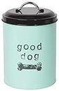 Now Designs 5062003aa Dog Biscuits Tin with Lid Good Dog Design, Green
