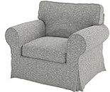 HomeTown Market Copridivano In Tessuto Resistente, Compatibile Con IKEA Ektorp Sedia Chair Sofa Cover. Divano Non Incluso (Poltrona In Lino)