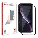 POPIO Tempered Glass Screen Protector Compatible For Iphone 11 / Iphone Xr (Black) Edge To Edge Coverage With Easy Installation Kit for Smartphone