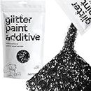 Hemway Glitter Paint Additive 100g / 3.5oz Crystals for Acrylic Emulsion Paint - Interior Wall, Furniture, Ceiling, Wood, Varnish, Matte - Extra Chunky (1/24" 0.040" 1mm) - Black