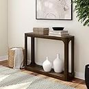 Plank+Beam Rounded Edge Console Table, 46 Inch, Solid Wood Sofa Table, Entryway Table for Hallway, Narrow Behind the Couch Table, Console Tables for Entryway, Living Room, Foyer, Easy Assembly, Walnut