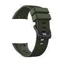 HKTS Watch Band For Garmin Forerunner 45 Bands Soft Silicone Sport Replacement Fitness Strap Bracelet for Garmin Forerunner 45 (Color : Army green)