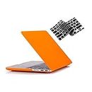 RUBAN Case Compatible with MacBook Pro 13 inch 2015 2014 2013 2012 (A1502 & A1425 Models), Plastic Hard Shell Case & Keyboard Cover for Old Version MacBook Pro Retina 13 Inch, Orange