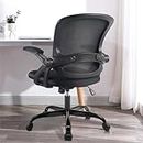 FelixKing Office Chair Ergonomic Desk Chair with Wheels, Breathable Mesh Gaming Chair wiht Adjustable Height Flip-up Armrests, 360° Swivel Task Chair for Home Office Conference Room (Black)