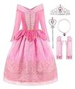 ReliBeauty Girls Princess Dress up Costume with Accessories, 3T, Pink