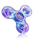 FIGROL LED Light Fidget Spinner, Crystal Finger Toy Gift for Children, Stress Reduction and Anxiety Relief Hand Spinner
