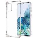 TheGiftKart Ultra Clear Slim Anti-Slip Grip Soft Silicone Back Cover Case with Anti-Dust Plugs Built-in for Samsung Galaxy S20 Plus (Transparent)