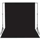 Boltove® 6x9 Ft. Black Screen Backdrop Background Curtain Rod Pocket for Photography, Photoshoot, Product Photography,, Live Streaming, Zoom Meetings, VFX Editing, YouTube Video, FB Short Video, Instagram Reels