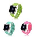 3PCS iFeeker Soft Silicone Replacement Sport Strap Band for Fitbit Blaze Smart Fitness Wristbands
