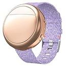 Lamshaw Compatible for Embr Wave 2 Band, Breathable Nylon Woven Fabric Replacement Accessory Strap Compatible for Embr Wave 2 Thermal Wristband (Purple)