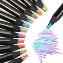 nsxsu Matite arcobaleno in 12 colori, matite colorate Jumbo per adulti, matite multicolori per disegni artistici, coloranti, schizzi, pre-affilate (confezione da 1)