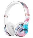 Marbleized Teal and Pink V2 DesignSkinz Full-Body Skin Kit for The Beats by Dre Solo 2 or 3 Wireless Headphones/Ultra-Thin/Matte Finished/Protective Skin Decal Wrap