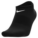 Nike Everyday Cushion No Show Socks, Unisex Nike Socks, Black/White, L (Pack of 6 Pairs of Socks)