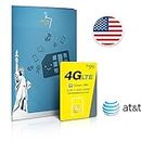 H2O Prepaid-SIM-Karte USA AT&T-Netzwerk – 6 GB 4G LTE – Unbegrenzte internationale Anrufe und SMS – 30 Tage