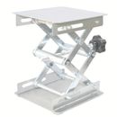 "4*4"", Stainless Steel Lab Jack Stand, Table Lift Laboratory Jack Platform, Xpandable Lift Height Range From 1.8 Inches To 6.1 Inches"