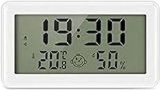 AMIR Hygrometer Room Thermometer Indoor, Digital Thermometer Humidity Meter with 4” Large LCD Screen, Accurate Temperature and Humidity Monitor, Comfort Level, Clock, Alarm, ℃/℉, Max/Min Value, Date