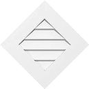 Ekena Millwork GVPDI18X1801SN Diamond Surface Mount PVC Gable Vent, 18"W x 18"H, Factory Primed White
