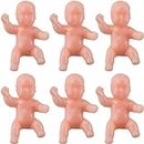SHAOQINLIN 30Pcs King Cake Babies 1.2inch Mini Plastic Babies，Suitable for Baby Shower Ice Cube Games Mardi Gras Party Decorations (White)