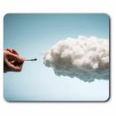 Computer Mouse Mat - Fluffy Cloud Sky Tech Future Office Gift #2747