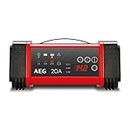 AEG 97025 Mikroprozessor Batterie Ladegerät LT 20 Ampere für 12 / 24 V, 9-stufig, Power-Supply, automatischer Temperaturausgleich, Schwarz/Rot