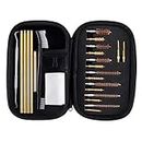 Rifle & Handgun Cleaning Kit .22.30.243.280.40.45.357/9mm/.380 Multi-Caliber Bore Brushes Brass Jags by BOOSTEADY