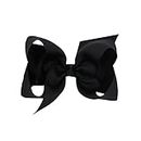 LD DRESS 6" Hair Bows Tiny Boutique Alligator Hairpins Gifts Accessories (BK)